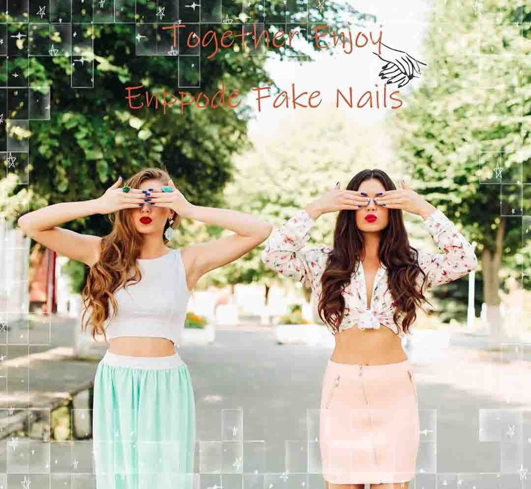 Almond Press on Nails - Medium French Tips Pink Glossy Full Cover Nails for Women - 30 Pcs/Set (Pink Bow Nails)