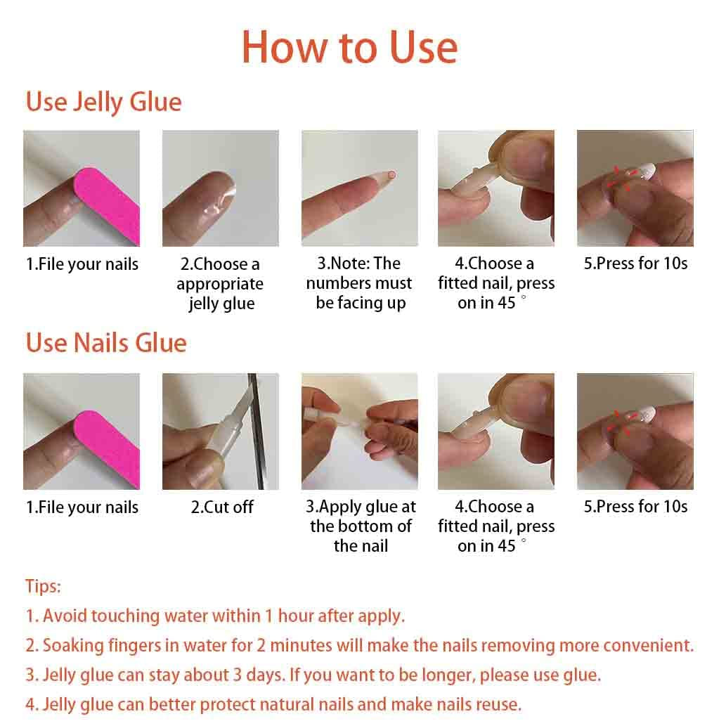 Almond Press on Nails - Medium French Tips Pink Glossy Full Cover Nails for Women - 30 Pcs/Set (Pink Bow Nails)